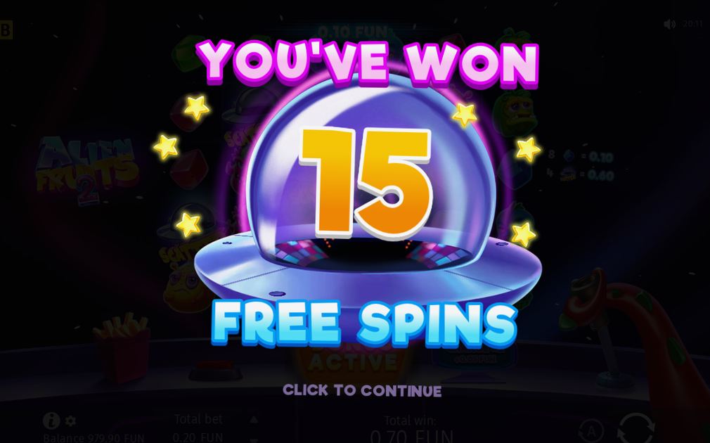 Free Spins round with the running multiplier total