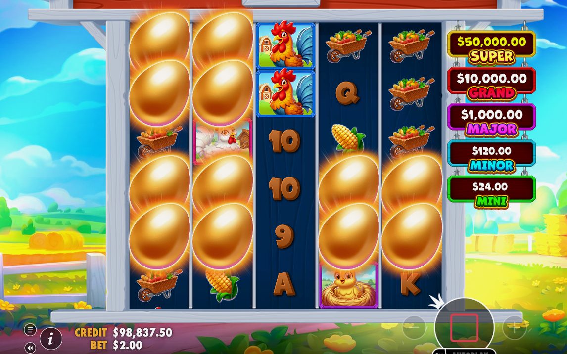 Wheel Bonus spinning between MEGA EGG and windmill awards