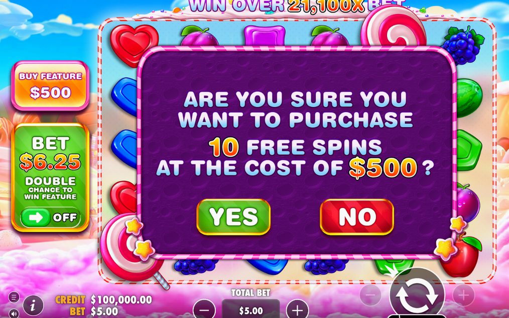 Four scatters on the six-by-five candy grid