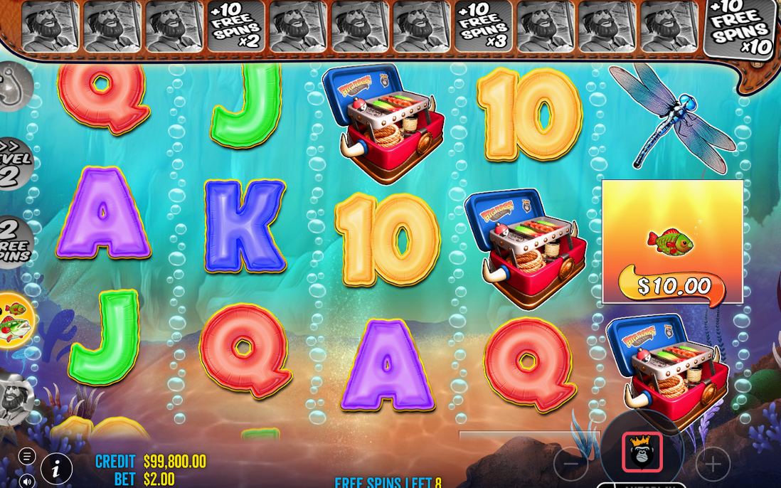 Collection multiplier level shown during Free Spins